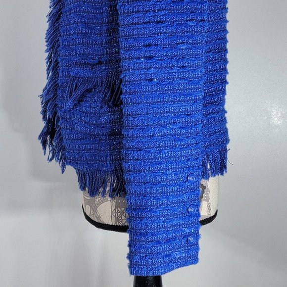 L'AGENCE Angelina Tweed Blazer, Twilight Blue, Women's Size 2, NWOT - Picture 7 of 9